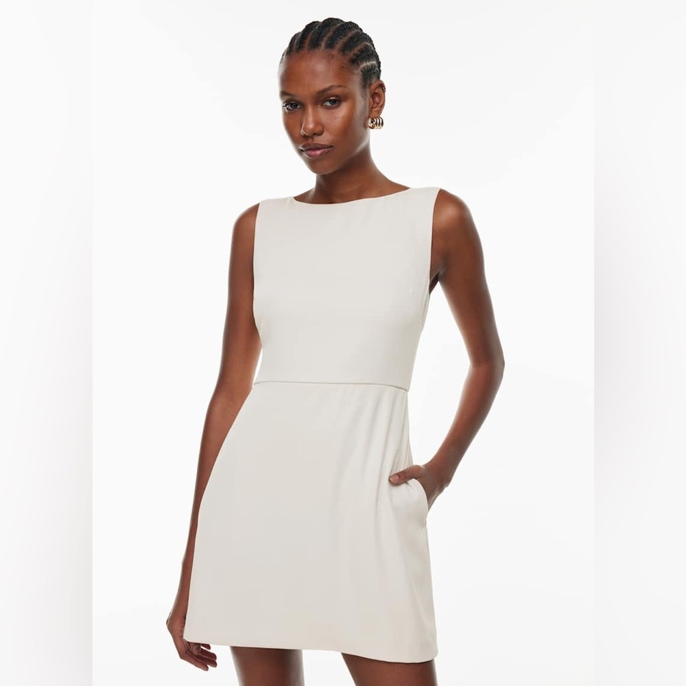 Aritzia Babaton Spectre Cream Sleeveless Dress size 0